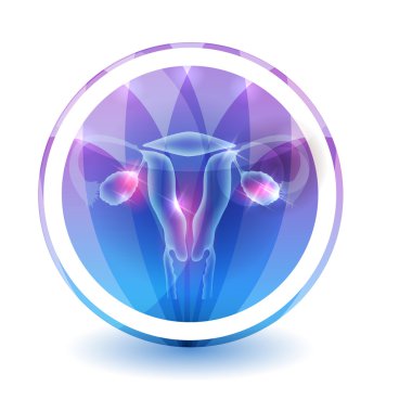 Female uterus Sign, round shape  clipart