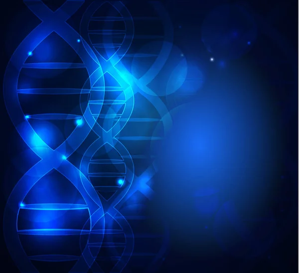 Diseño de fondo de ADN científico abstracto — Vector de stock