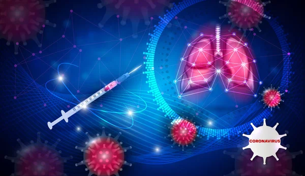 Protección Los Pulmones Del Tracto Respiratorio Prevenir Virus Como Concepto — Archivo Imágenes Vectoriales