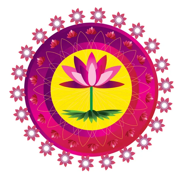 Mandala padrão de flor — Vetor de Stock