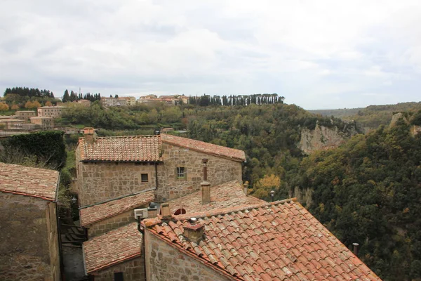 A aldeia de Sorano — Fotografia de Stock