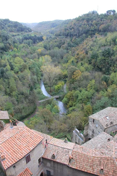 Het dorp Sorano — Stockfoto