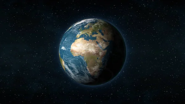 Terra realistica dallo spazio incentrata sull'Africa e l'Europa — Foto Stock