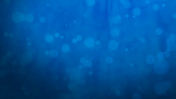Темно-синій фон з плаваючими частинками — стокове відео