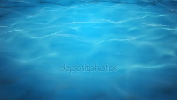 Blue water background with calm waves — Stock Video