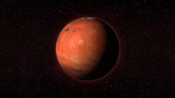 Planeta Mars na tle gwiazd — Zdjęcie stockowe
