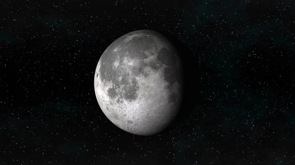 Księżyc w powiększający się sierp Księżyca fazy na tle gwiazd — Zdjęcie stockowe
