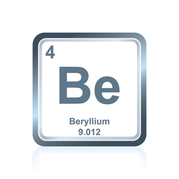 Elemento chimico berillio della tavola periodica — Vettoriale Stock