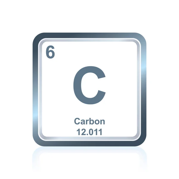 Chemical element carbon from the Periodic Table — Stock Vector