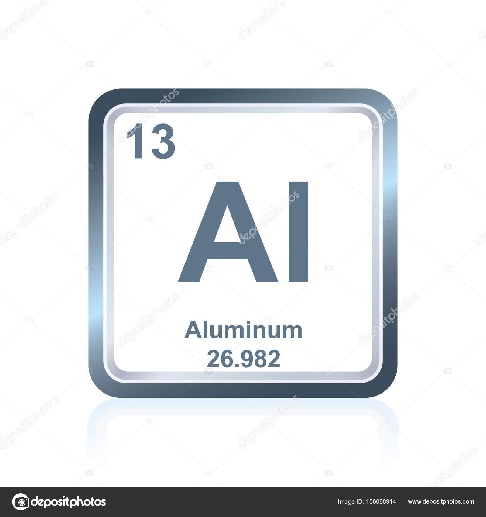 Chemical Element Aluminum From The Periodic Table Stock Vector Image By C Noedelhap 156088914