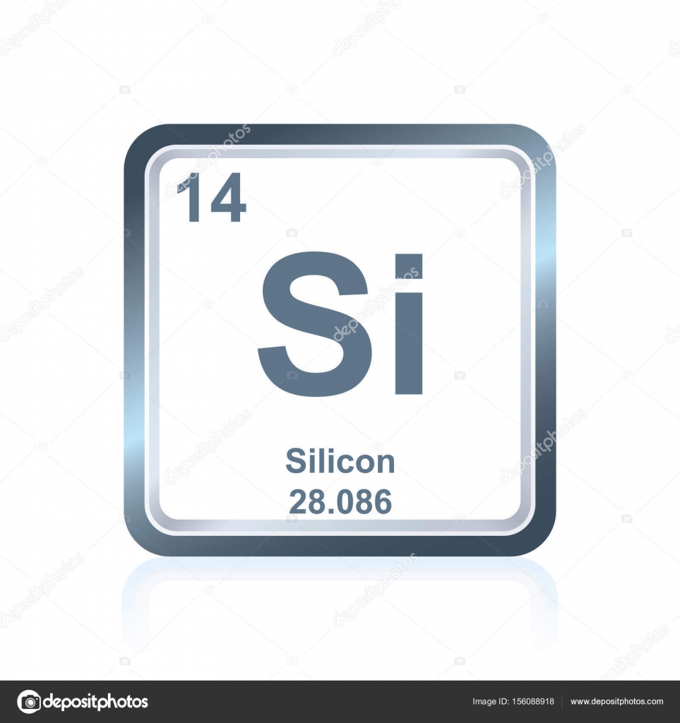 Chemical silicon from the Periodic Table Stock Vector Image by ©Noedelhap #156088918