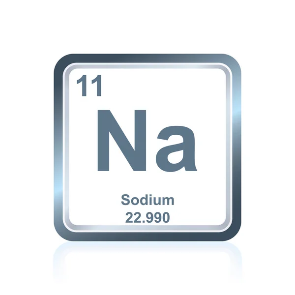 Nátrium kémiai elem a Periódusos rendszer — Stock Vector