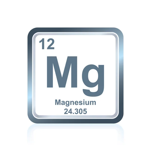 화학 원소 주기율표에서 마그네슘 — 스톡 벡터