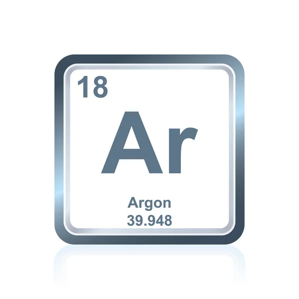 Elemento químico argón de la tabla periódica — Archivo Imágenes Vectoriales