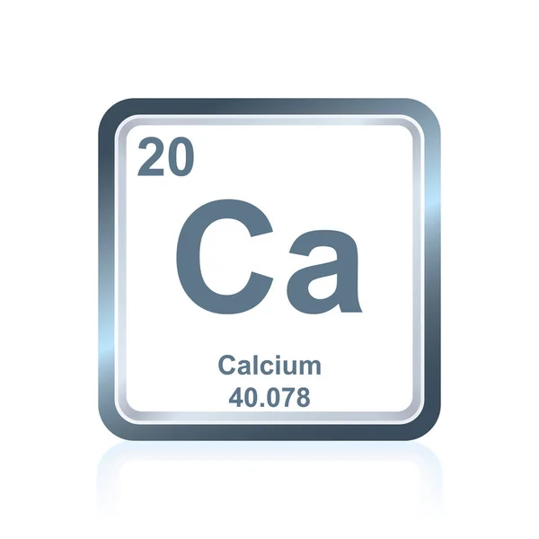 Elemento químico cálcio da tabela periódica — Vetor de Stock
