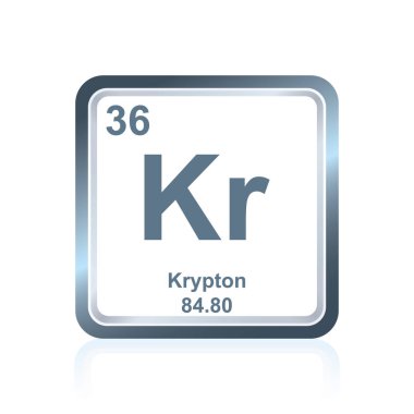 Chemical element krypton from the Periodic Table clipart