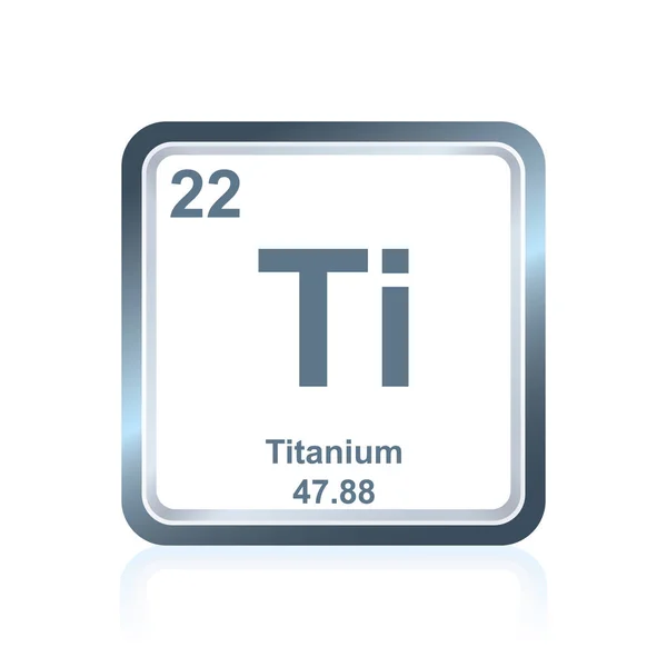 Chemical element titanium from the Periodic Table — Stock Vector