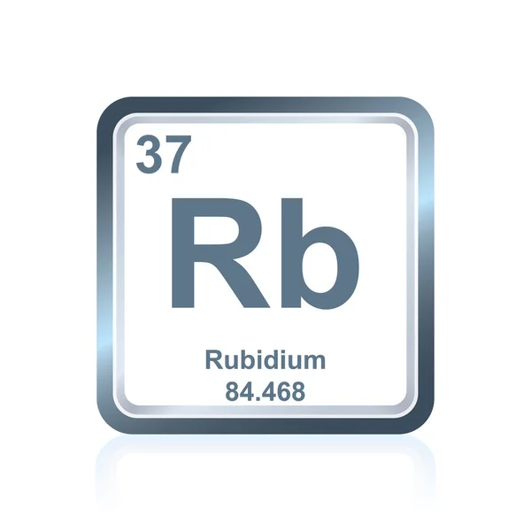 Scheikundig element rubidium uit het periodiek systeem — Stockvector