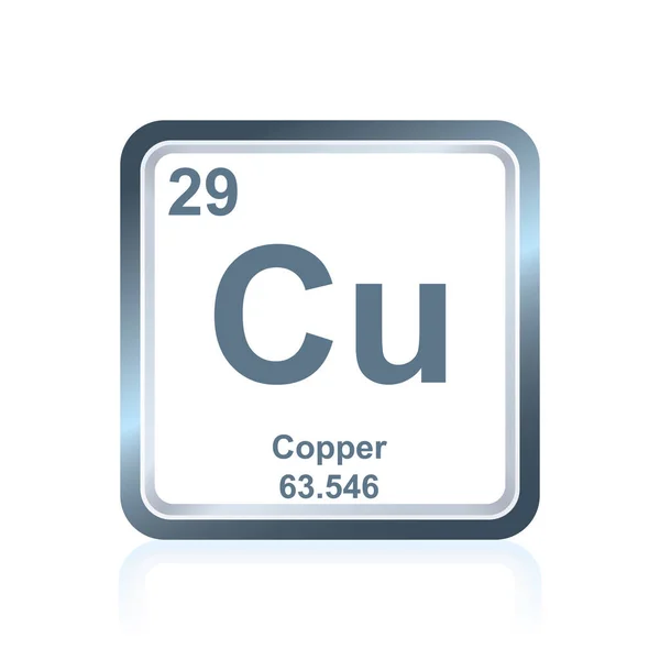 化学元素周期表中的铜 — 图库矢量图片