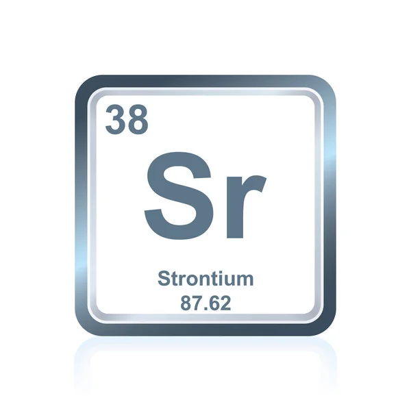 Strontium van het scheikundig element uit het periodiek systeem — Stockvector