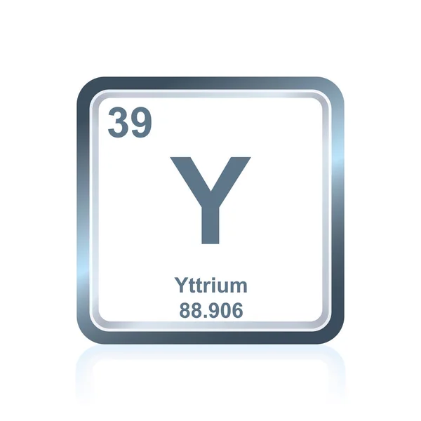 Grundämnet yttrium från det periodiska systemet — Stock vektor