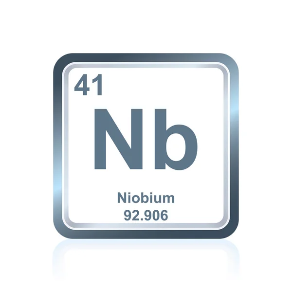 Chemisches Element Niob aus dem Periodensystem — Stockvektor