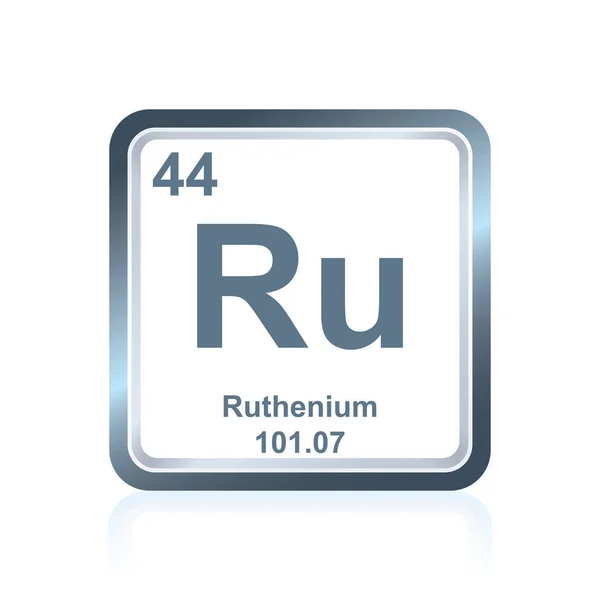 Chemisches Element Ruthenium aus dem Periodensystem — Stockvektor