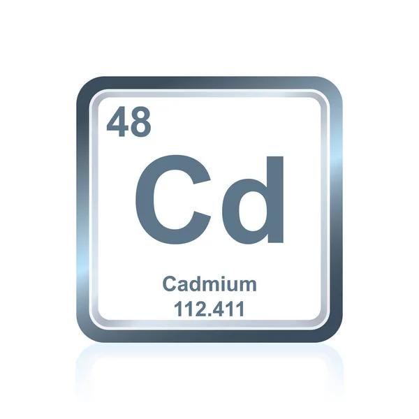 Grundämne kadmium från det periodiska systemet — Stock vektor