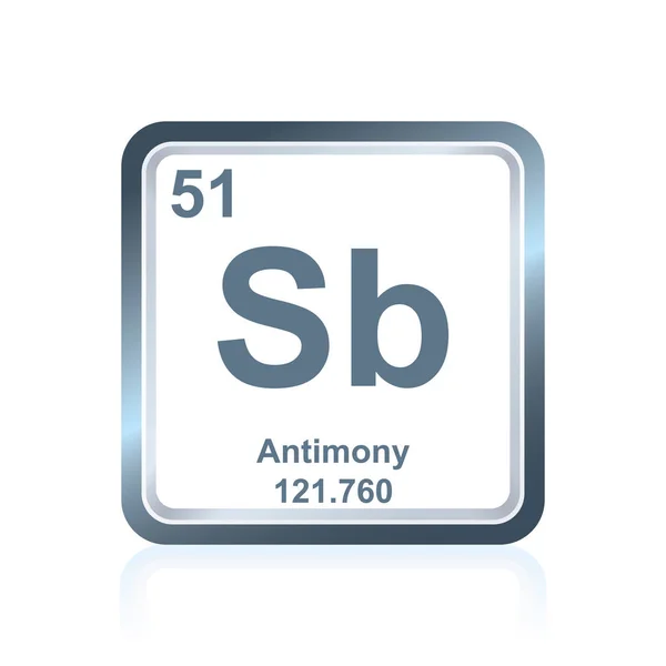 Antimoon van het scheikundig element uit het periodiek systeem — Stockvector