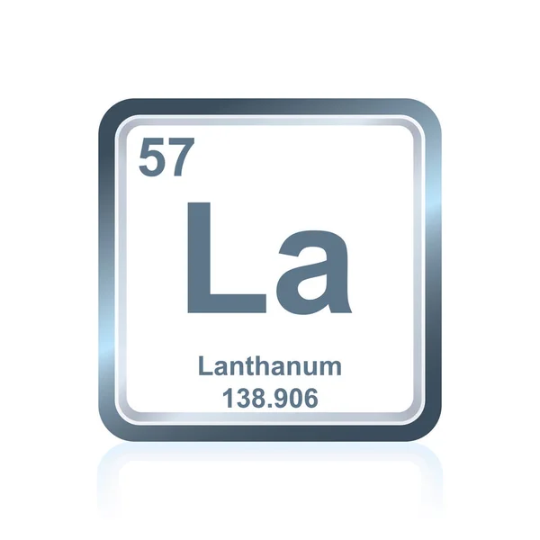 Elemento chimico lantanio della tavola periodica — Vettoriale Stock