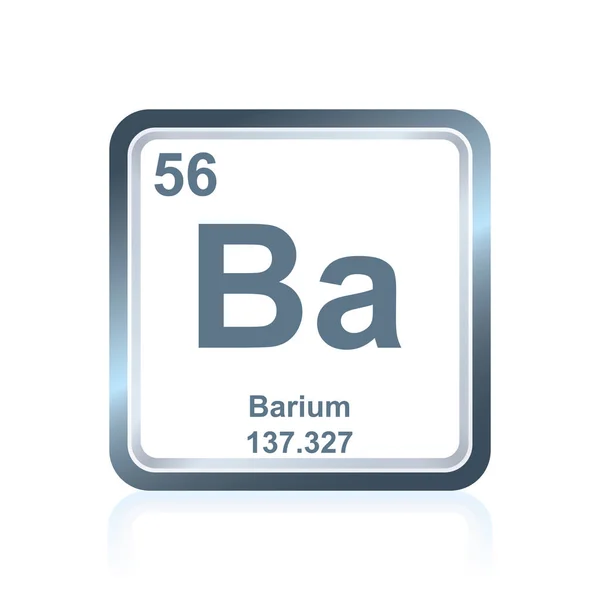 De barium scheikundig element uit het periodiek systeem — Stockvector