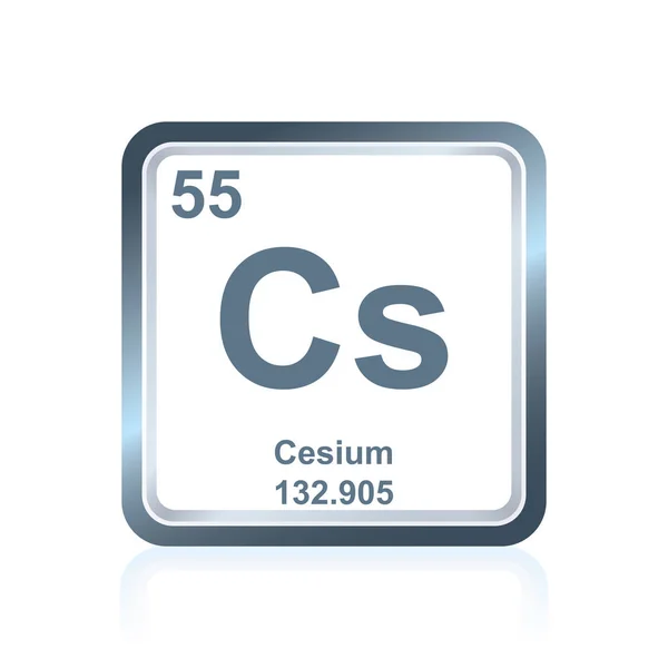 Grundämne cesium från det periodiska systemet — Stock vektor