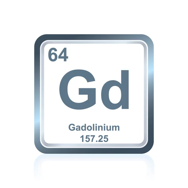 Elemento chimico gadolinio della tavola periodica — Vettoriale Stock