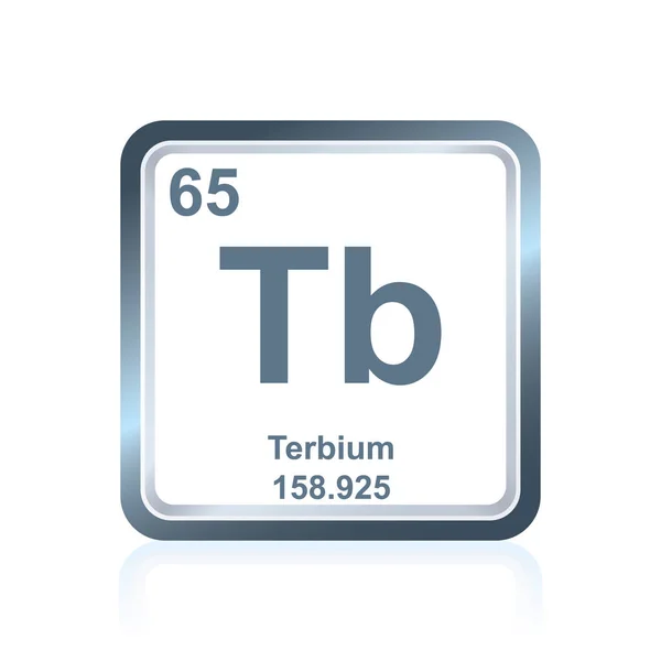 Elemento químico terbium da Tabela Periódica — Vetor de Stock