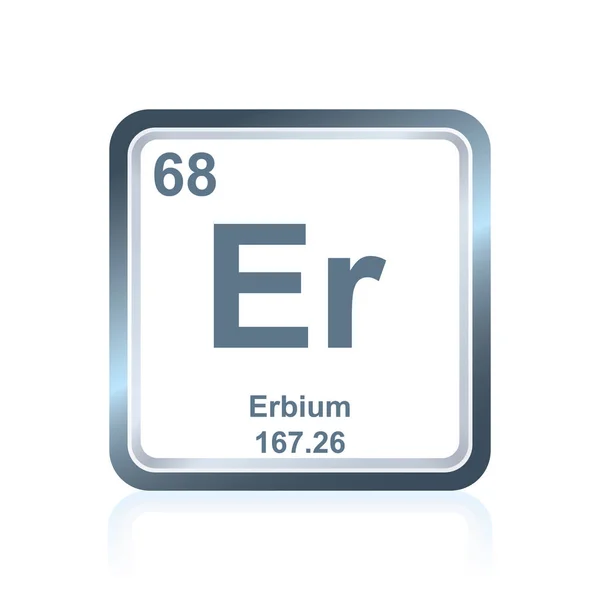 Erbium van het scheikundig element uit het periodiek systeem — Stockvector