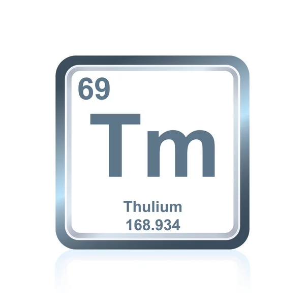 Elément chimique thulium du tableau périodique — Image vectorielle