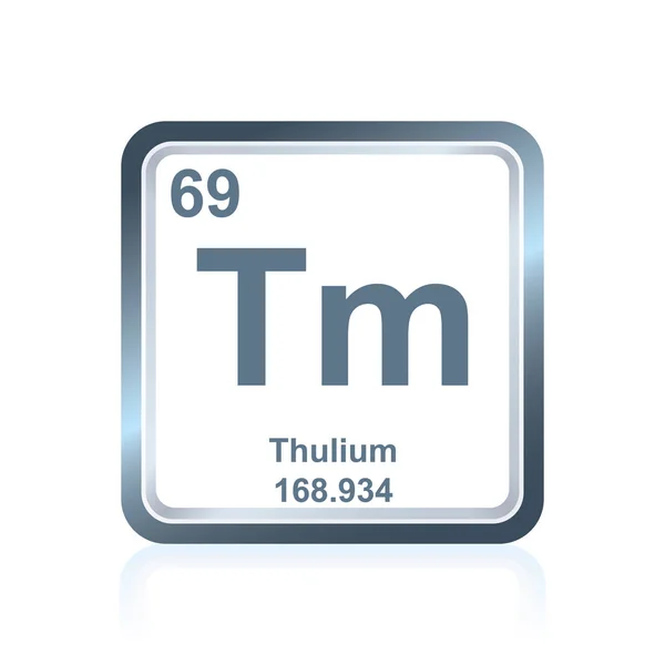 Elemento chimico tulio della tavola periodica — Vettoriale Stock