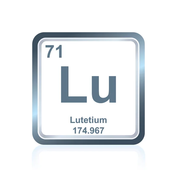 Lutetium van het scheikundig element uit het periodiek systeem — Stockvector