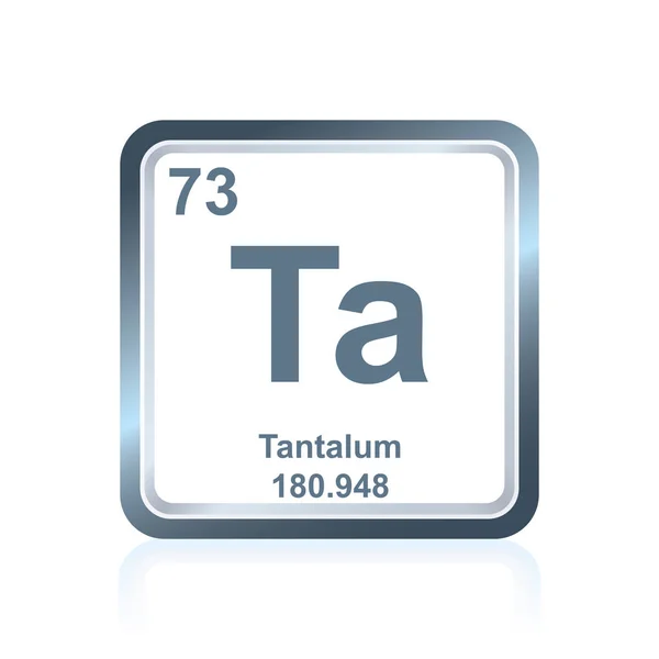 Chemische element tantaal uit het periodiek systeem — Stockvector
