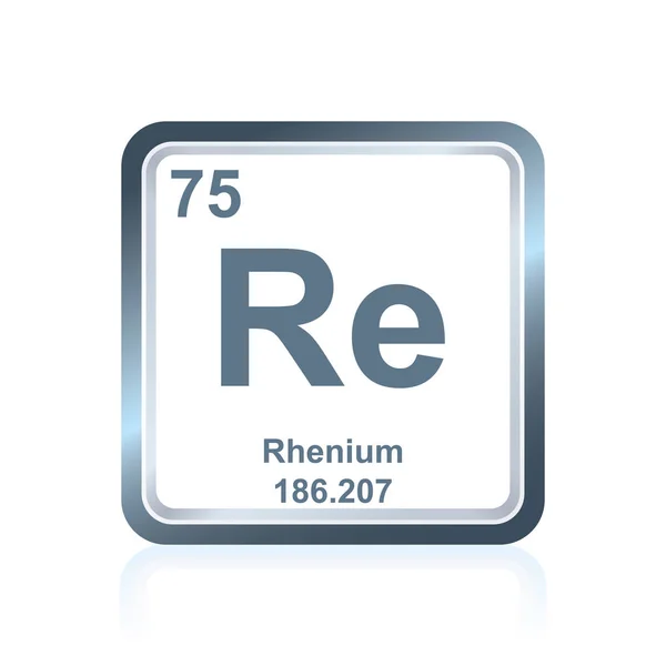 Elemento químico rênio da tabela periódica — Vetor de Stock