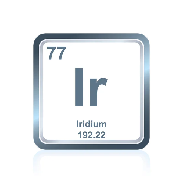 Elemento químico iridio de la tabla periódica — Archivo Imágenes Vectoriales