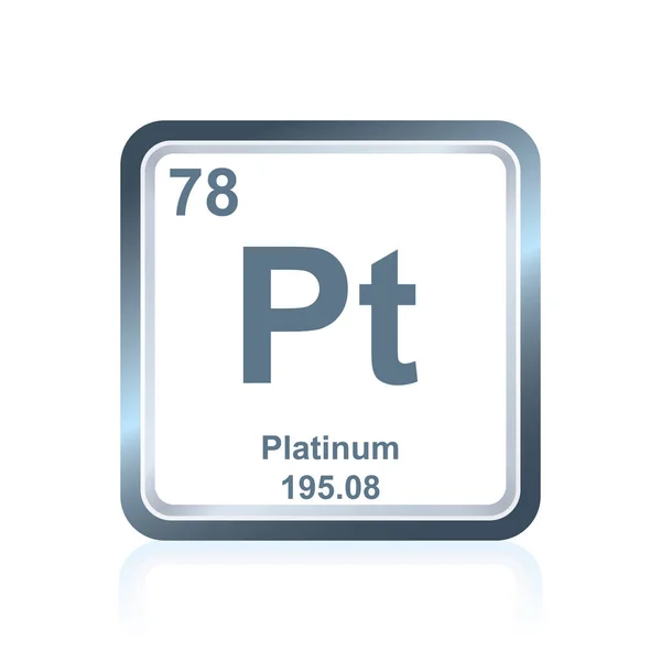 Elemento químico platina da tabela periódica —  Vetores de Stock