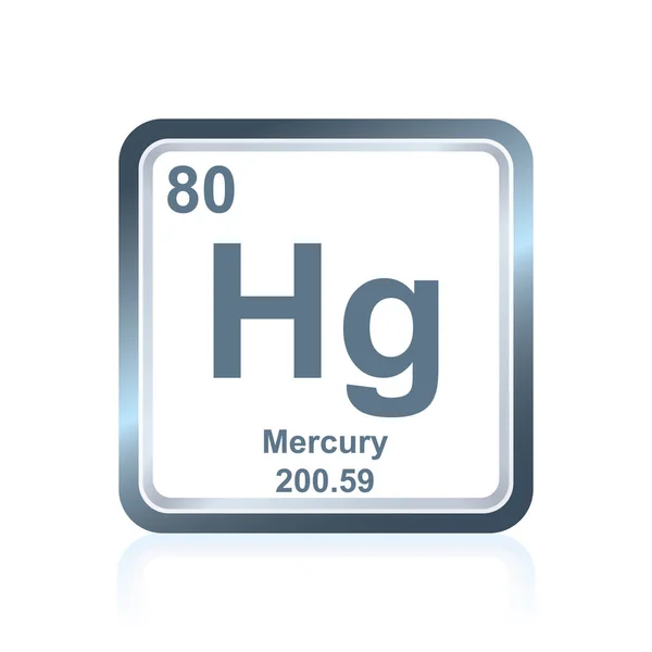 Το χημικό στοιχείο υδραργύρου από το Περιοδικός πίνακας — Διανυσματικό Αρχείο