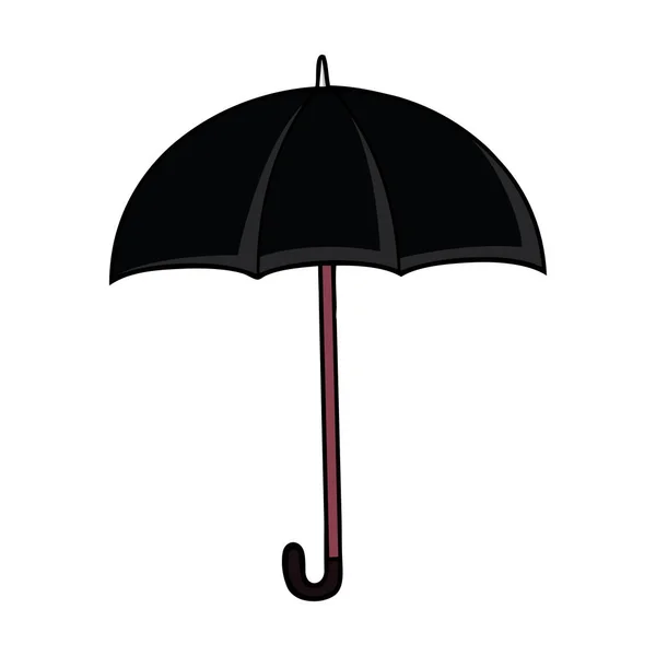 Black cartoon umbrella — Stock Vector