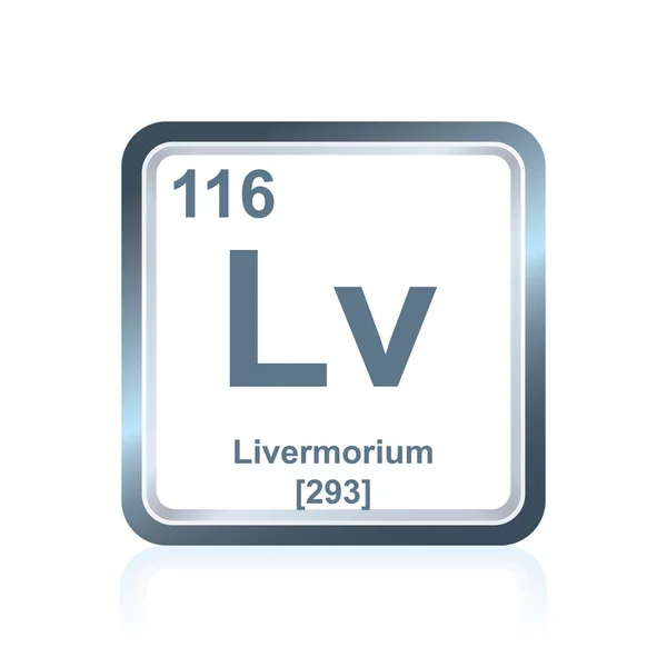 Elemento chimico livermorio della tavola periodica — Foto Stock