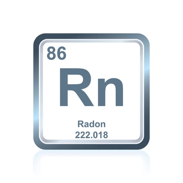 Scheikundig element radon uit het periodiek systeem — Stockvector