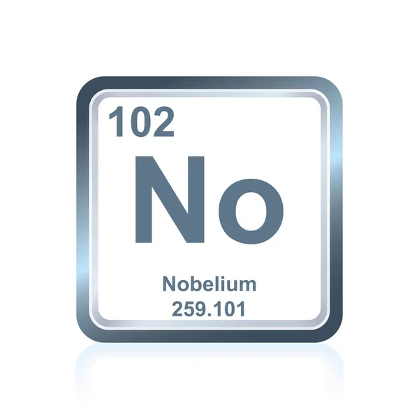 Elemento químico nobelium de la Tabla Periódica — Archivo Imágenes Vectoriales