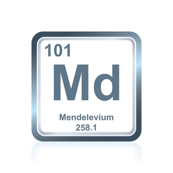 Elemento químico mendelévio da Tabela Periódica — Vetor de Stock
