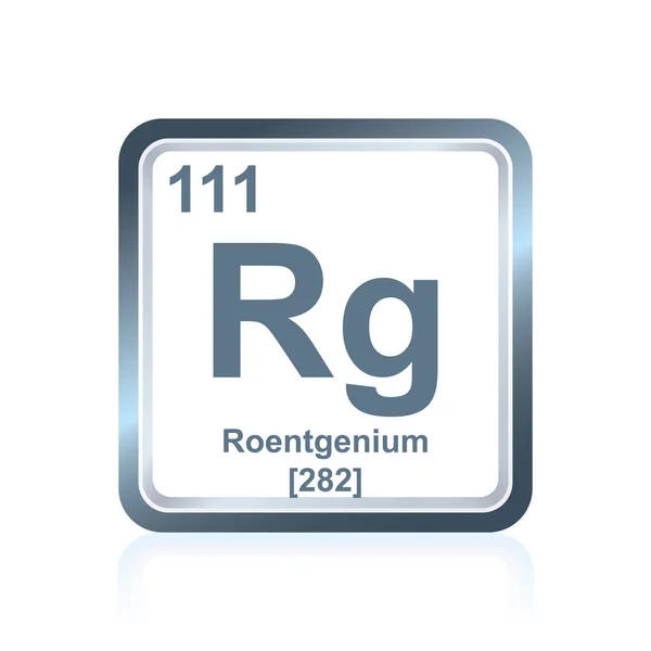 Elemento químico roentgenium de la Tabla Periódica — Vector de stock