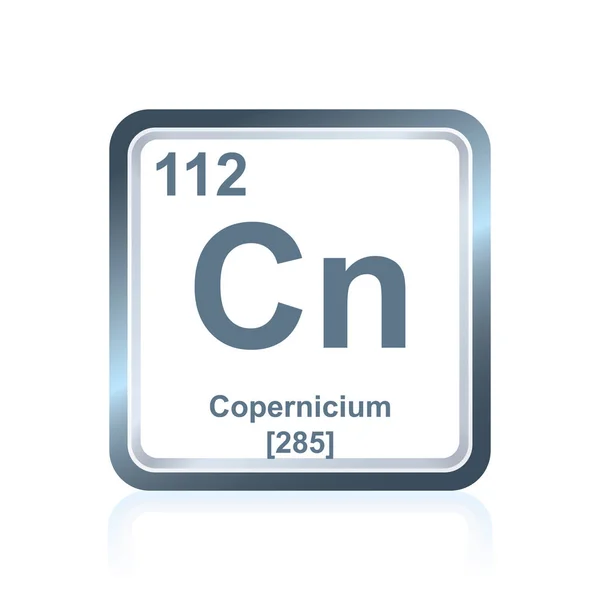 Elemento químico copernicio de la tabla periódica — Archivo Imágenes Vectoriales